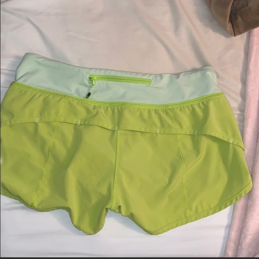 Lime green lululemon shorts!!
